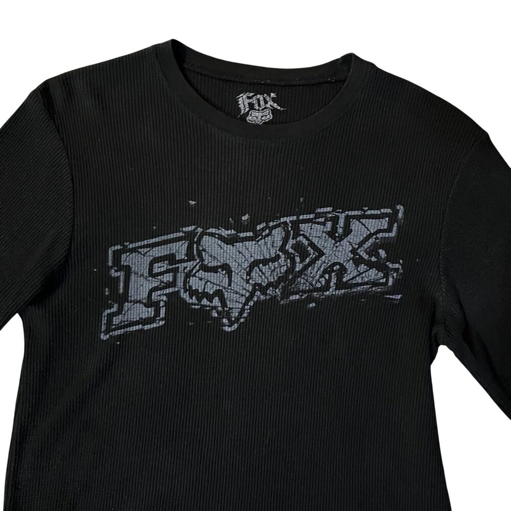 Fox Racing Mens M Black Long Sleeve Graphic Shirt Used - Picture 6 of 10